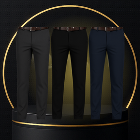 Kit 3 Pantalones en Seda Color Hielo y Elastano