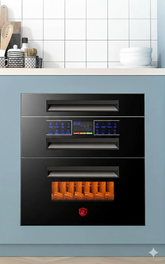 Lavavajillas eléctrico con sistema de desinfección incorporado, 120 litros.