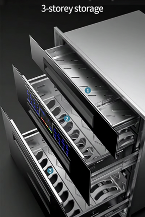 Lavavajillas eléctrico con sistema de desinfección incorporado, 120 litros.