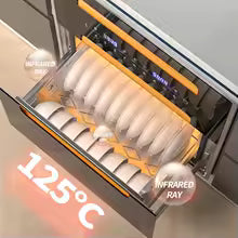 Lavavajillas eléctrico con sistema de desinfección incorporado, 120 litros.